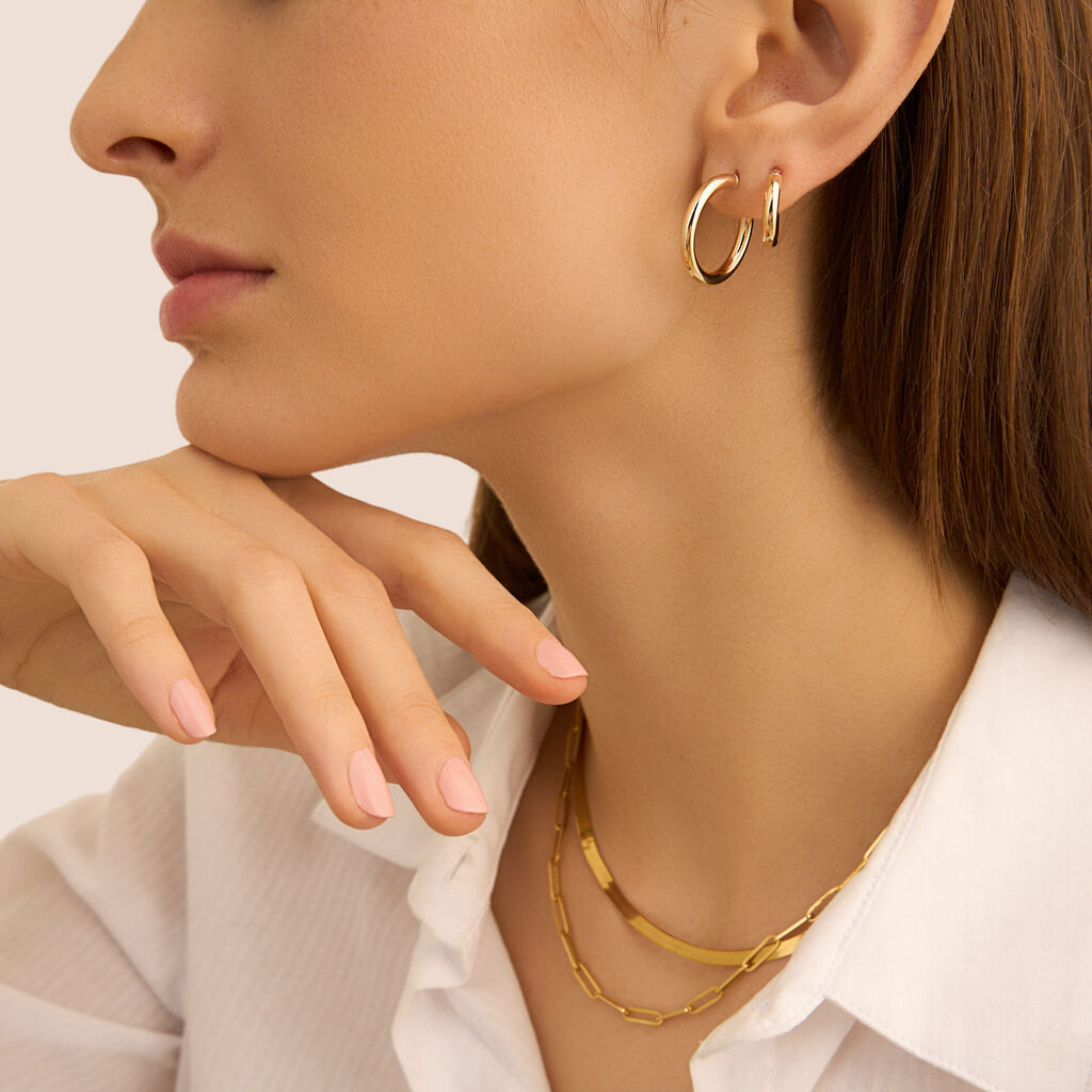 Orecchini A Cerchio Toujours Oro Giallo - Orecchini a Cerchio Donna | Stroili
