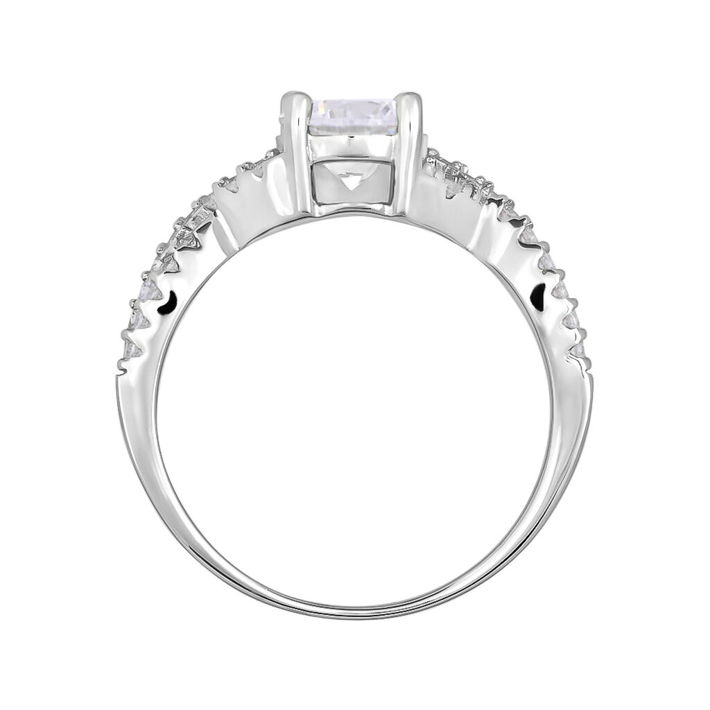 Anello Solitario Silver Elegance Argento Rodiato Cubic Zirconia - Anelli con Pietre Donna | Stroili