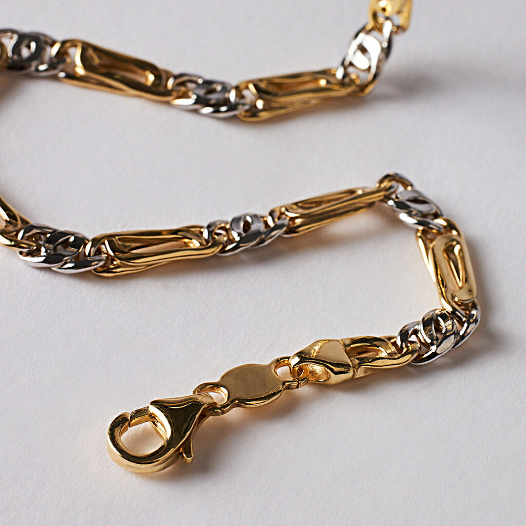 Bracciale Catena L'homme Or Oro Bicolore - Bracciali Uomo | Stroili