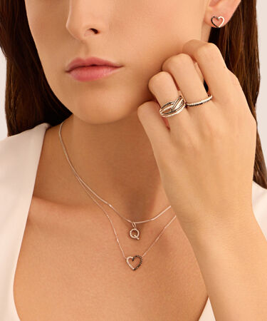 Orecchini Lobo Sophia Oro Bianco Diamante