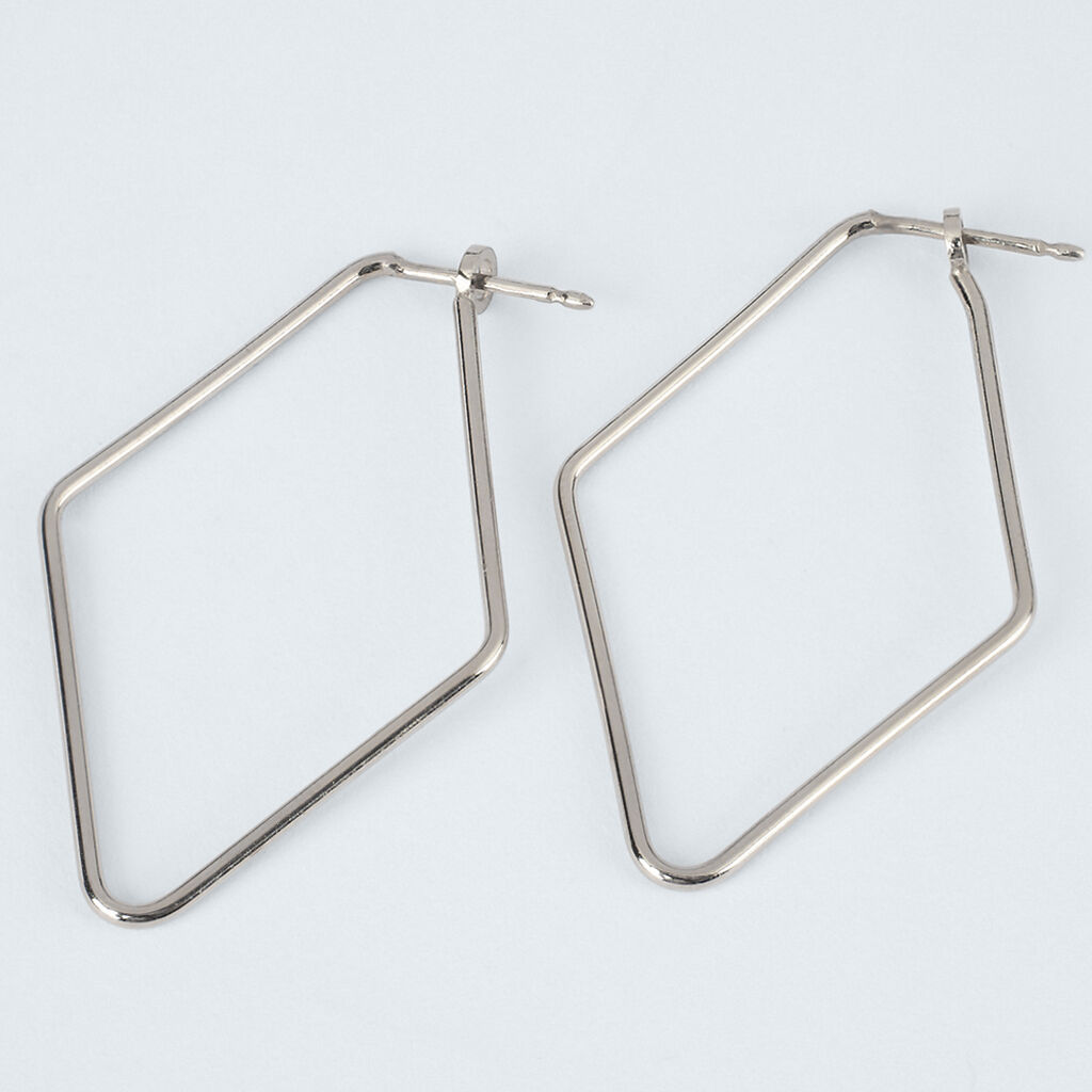 Orecchini A Cerchio Silver Collection Argento Rodiato - Orecchini a Cerchio Donna | Stroili