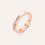 Anello Semi-eternity Lady Sweet Acciaio Rosa Cristallo