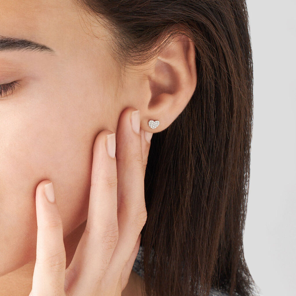 Orecchini Lobo Sophia Oro Bianco Diamante