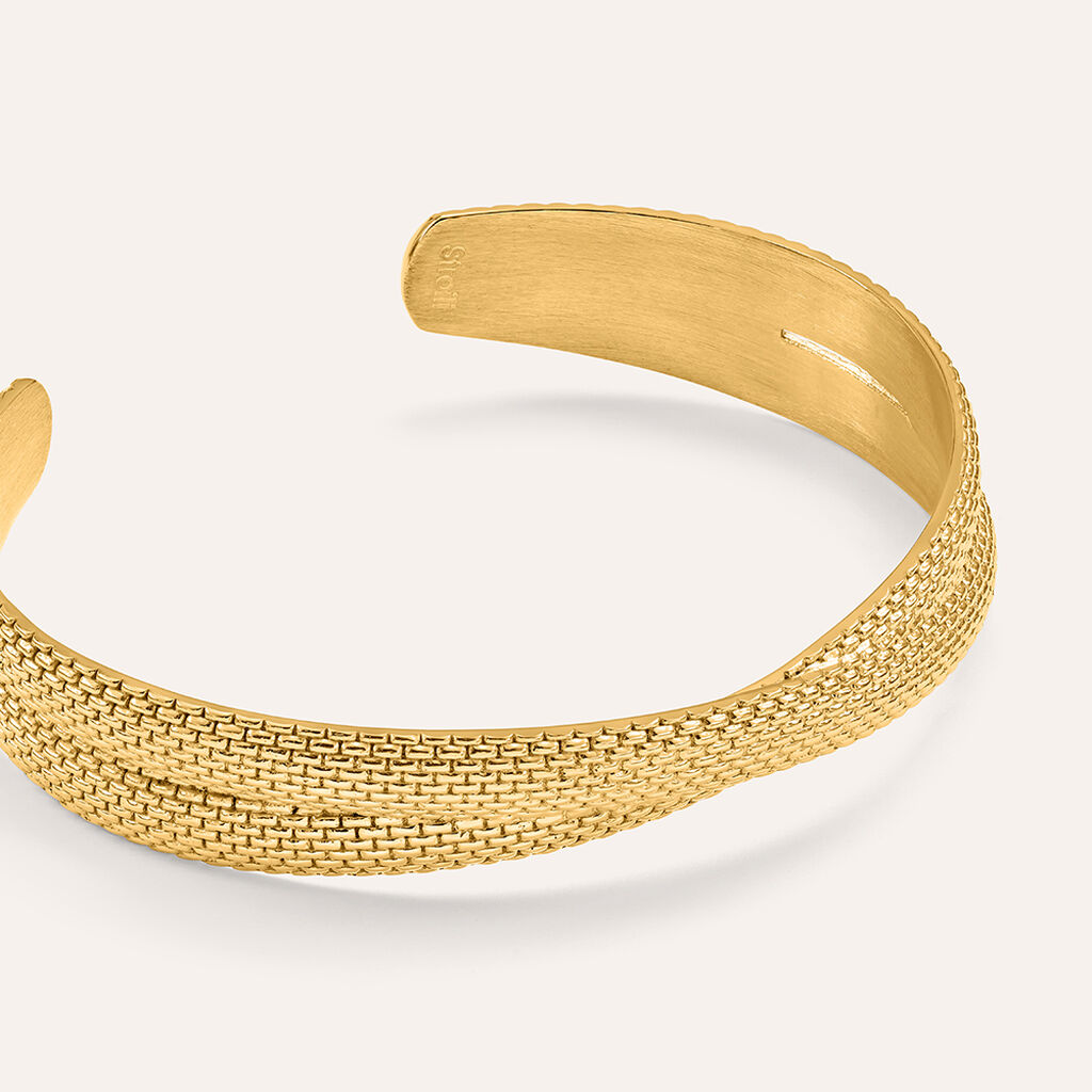 Bangle Lady Code Acciaio Dorato - Bracciali Rigidi Donna | Stroili
