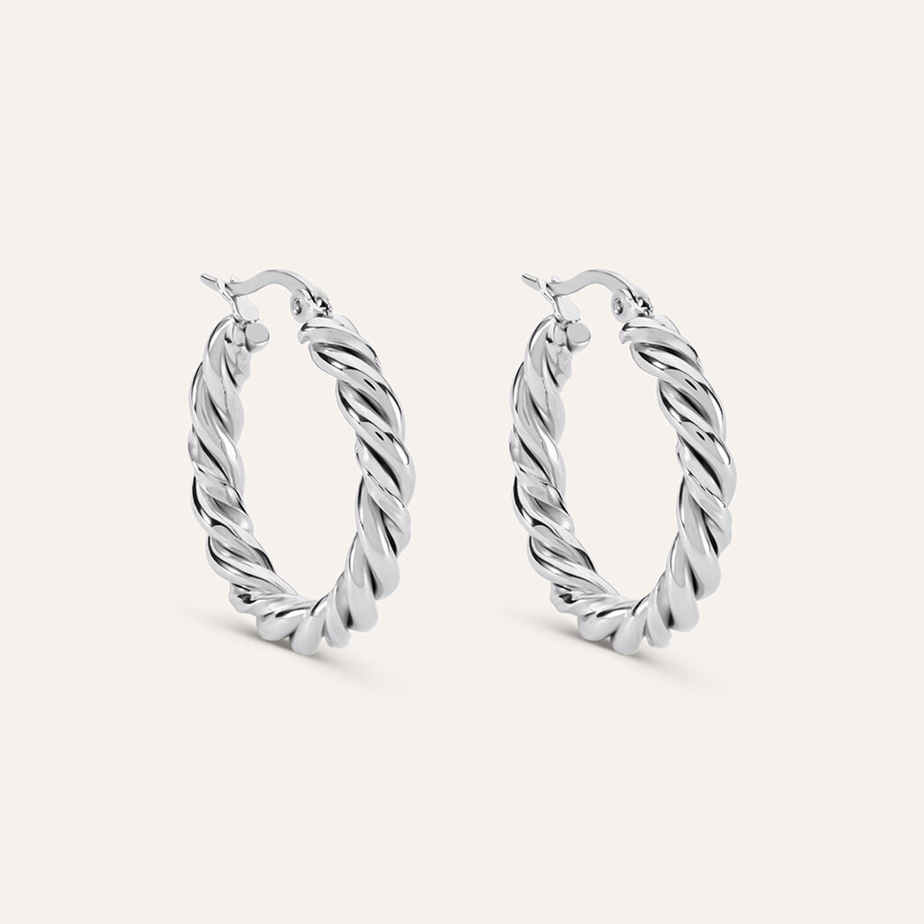 Orecchini A Cerchio Moonlight Acciaio