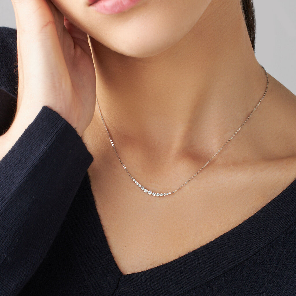 Collana Claire Oro Bianco Cubic Zirconia - Collane Donna | Stroili