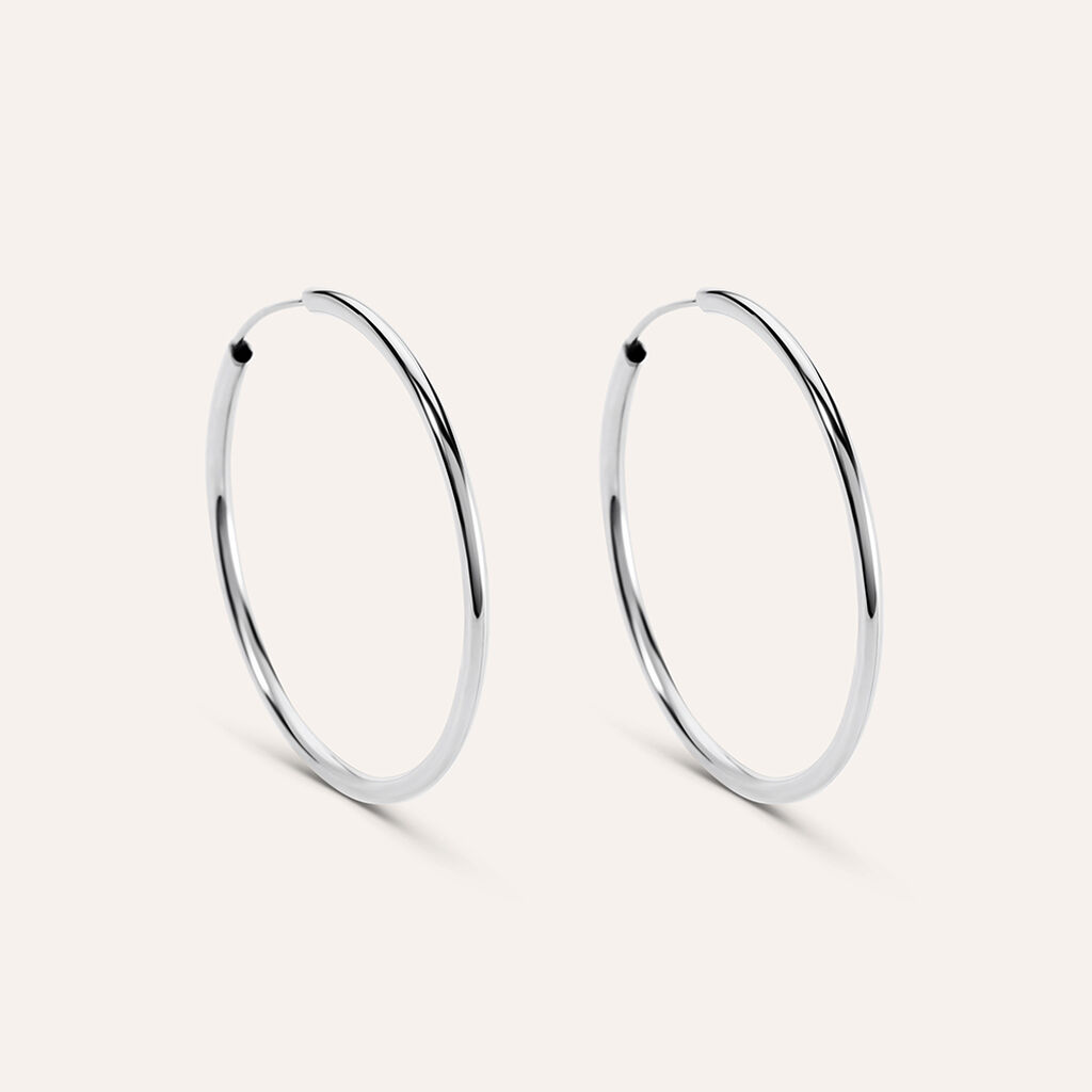 Orecchini A Cerchio Toujours Oro Bianco