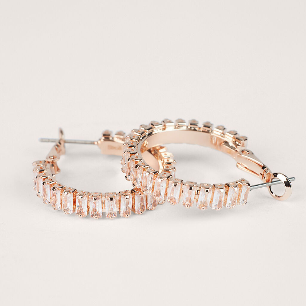 Orecchini A Cerchio Romantic Shine Metallo Cristallo