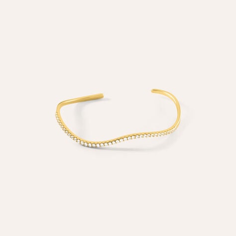 Bangle Silver Glow Argento Dorato Cubic Zirconia - Bracciali Rigidi Donna | Stroili