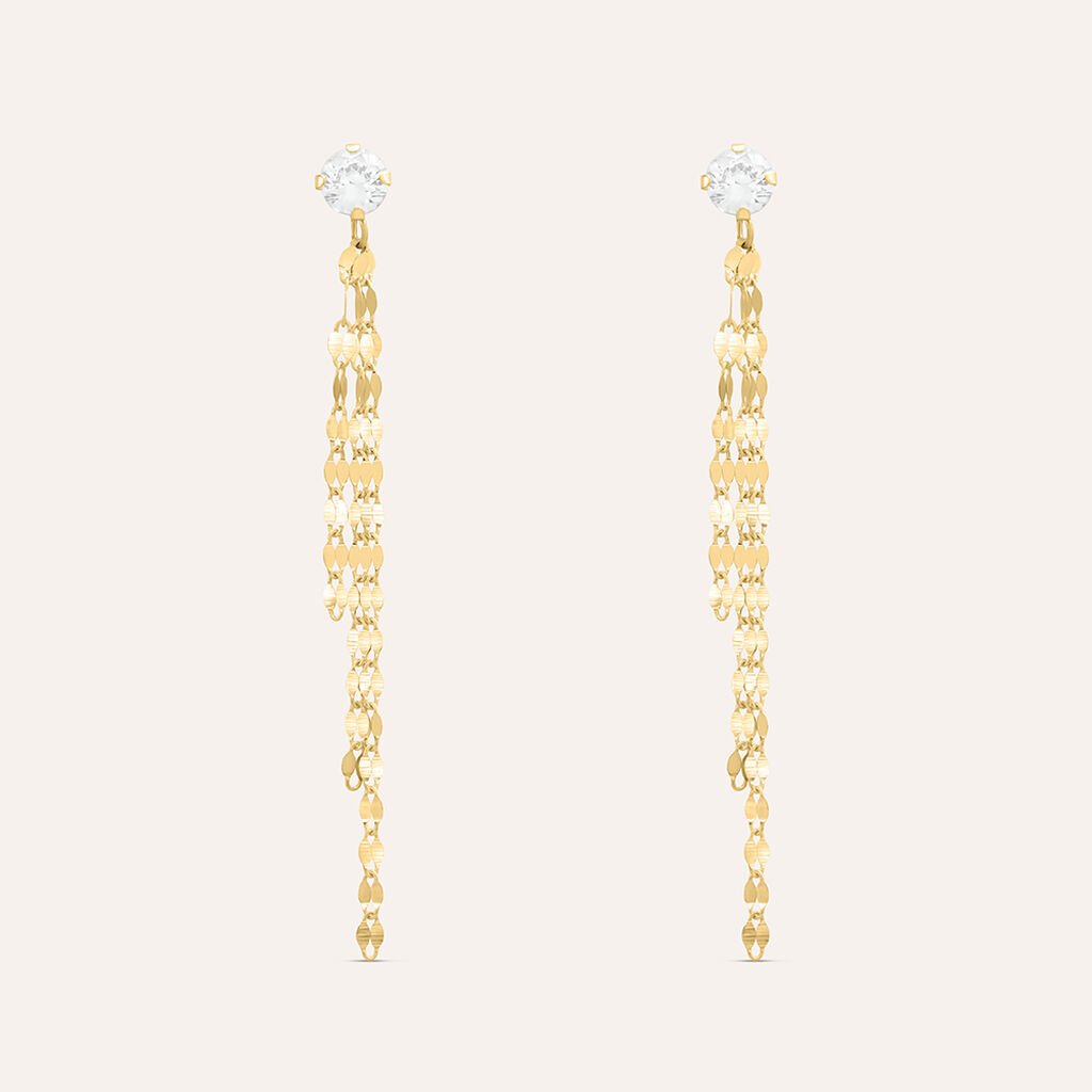 Orecchini Pendenti Claire Oro Giallo Cubic Zirconia