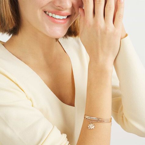 Bangle Lady Message Acciaio Rosa Cristallo - Bracciali Rigidi Donna | Stroili