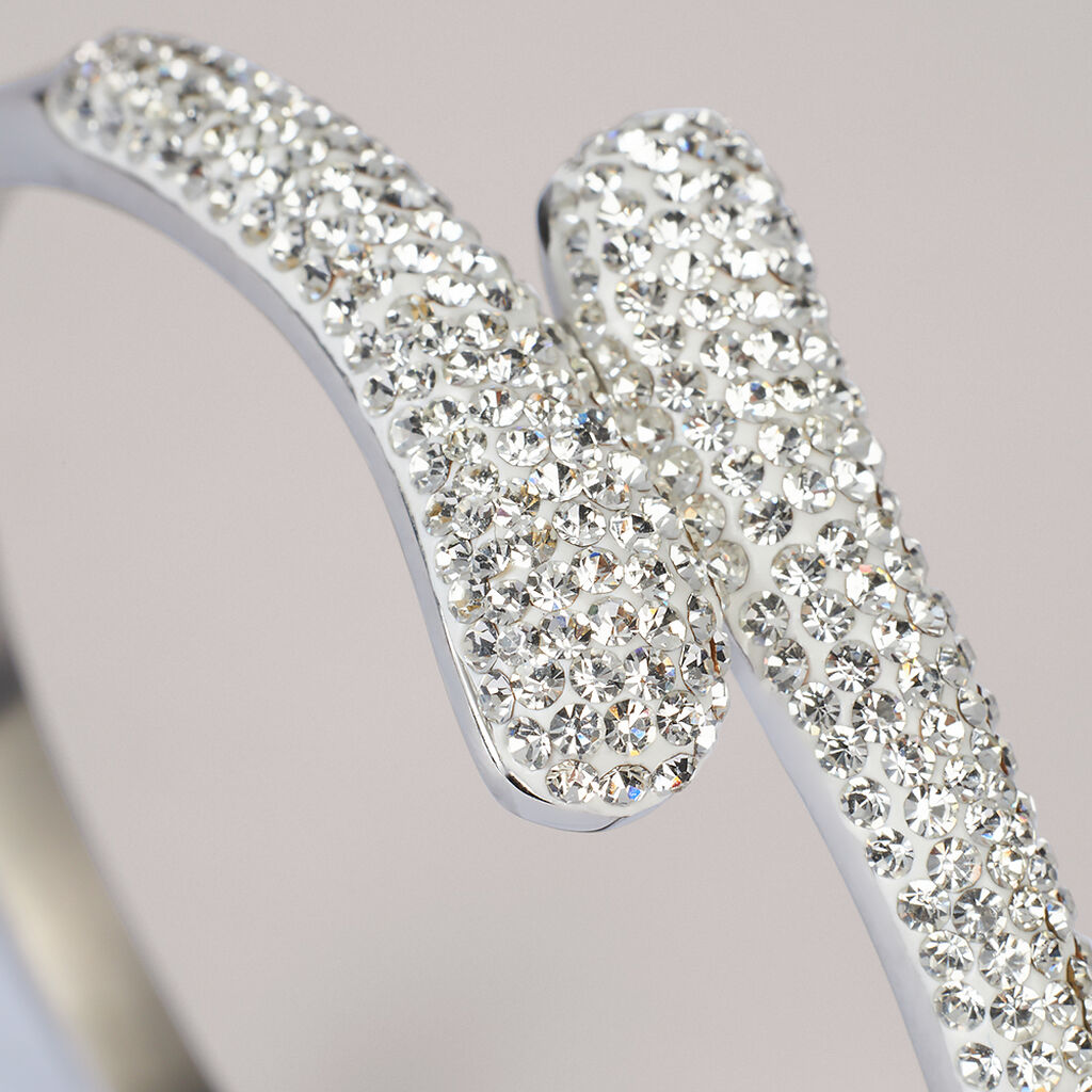 Bangle Aura Acciaio Cristallo