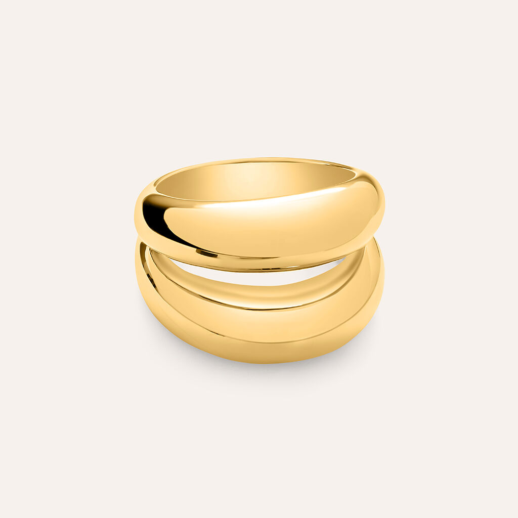Anello Fascia Lady Code Acciaio Dorato - Anelli Moderni Donna | Stroili