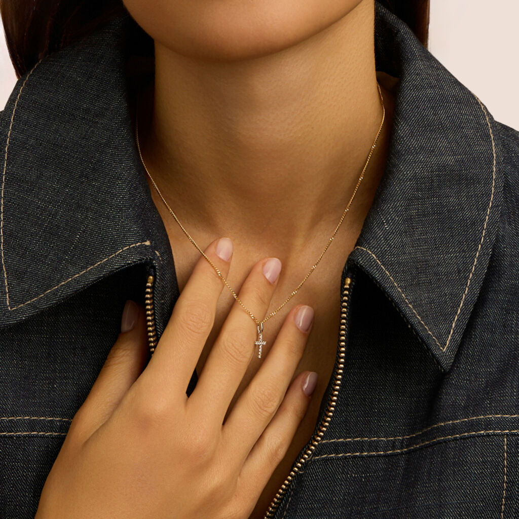 Pendente Holy Oro Bianco Cubic Zirconia