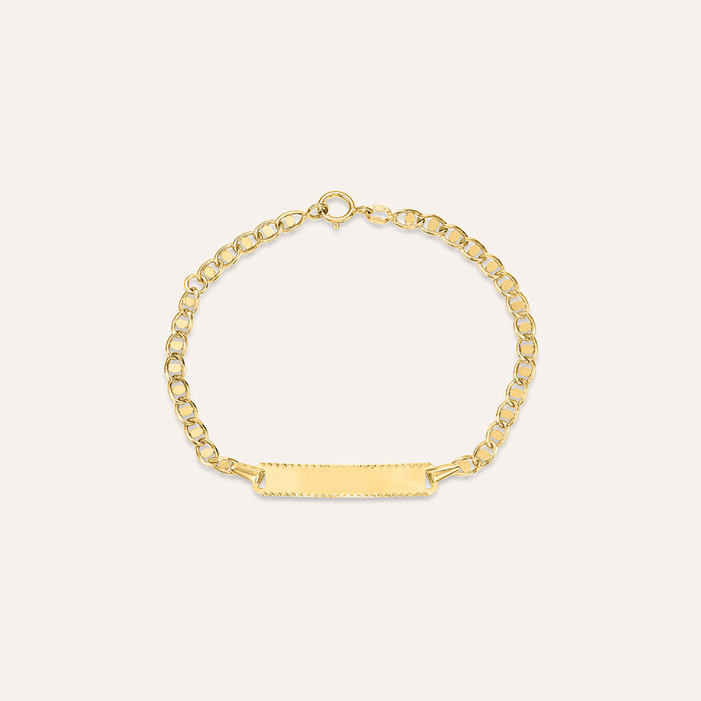 Bracciale Con Targhetta Holy Oro Giallo