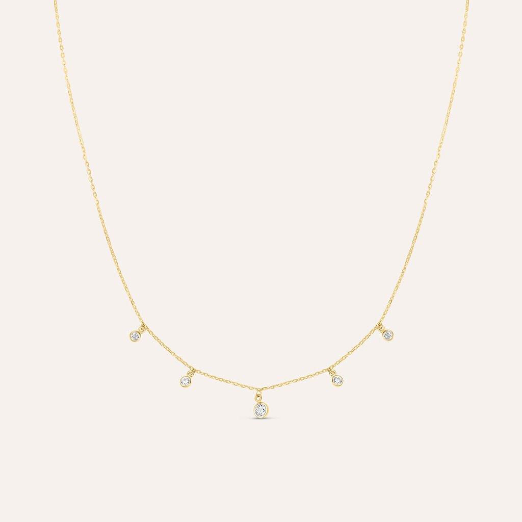 Collana Multi Punto Luce Claire Oro Giallo Cubic Zirconia