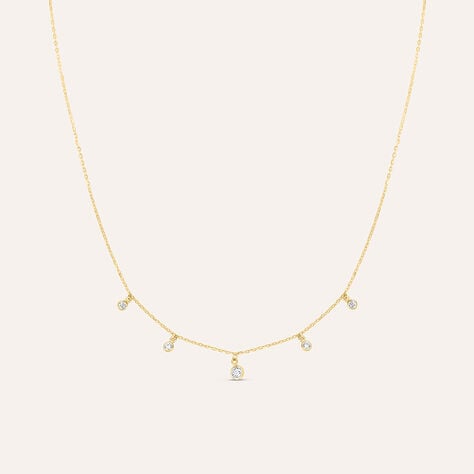 Collana Multi Punto Luce Claire Oro Giallo Cubic Zirconia - Collane Punto Luce Donna | Stroili
