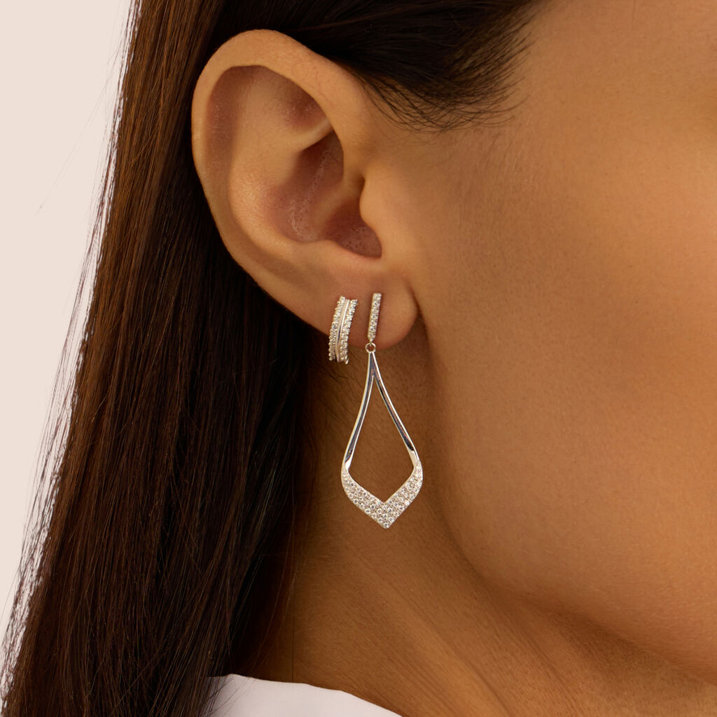 Orecchini Pendenti Silver Shine Argento Rodiato Cubic Zirconia - Orecchini Pendenti Donna | Stroili