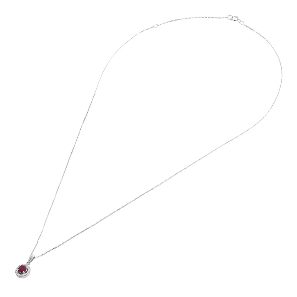 Collana Punto Luce Charlotte Oro Bianco Rubino Diamante - Collane Punto Luce Donna | Stroili