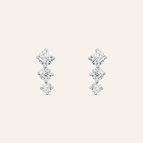 Orecchini Pendenti Trilogy Claire Oro Bianco Cubic Zirconia - Orecchini Pendenti Donna | Stroili