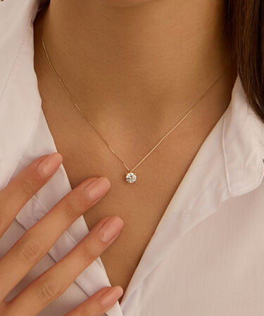 Collana Punto Luce Claire Oro Giallo Cubic Zirconia