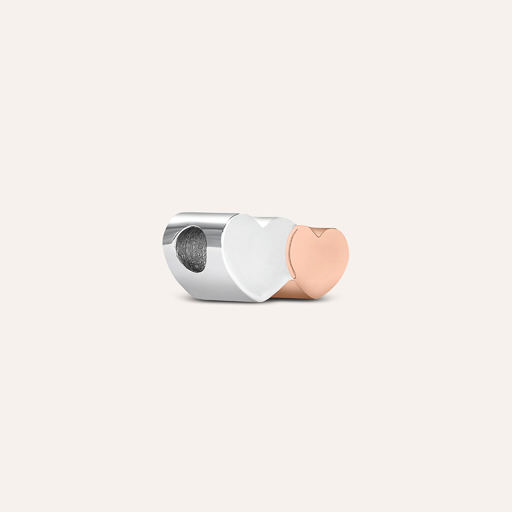 Charm Essential Code Acciaio Bicolore Bianco / Rosa - Gioielli Donna | Stroili