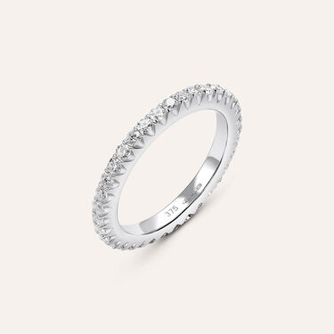 Fede Classica Eternity 2.5 mm Oro Bianco Diamante