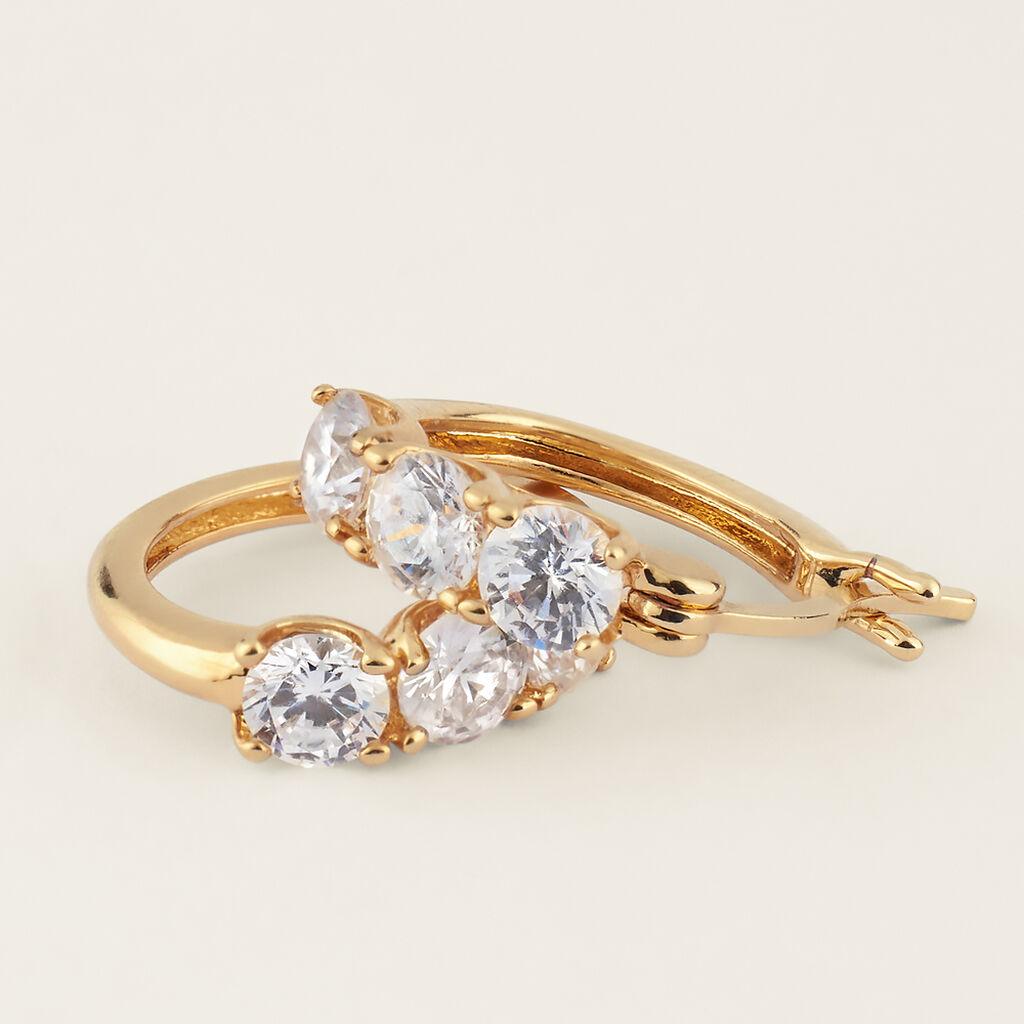 Orecchini A Cerchio Golden Dream Placcato Oro Giallo Cubic Zirconia - Orecchini a Cerchio Donna | Stroili