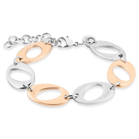 Bracciale Catena Lady Code Acciaio Bicolore Bianco / Rosa - Bracciali Donna | Stroili