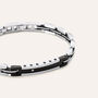 Bracciale Man Code Acciaio Bicolore Bianco / Nero Cubic Zirconia