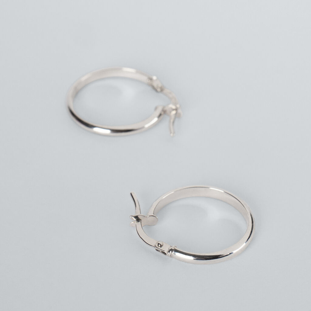Orecchini A Cerchio Toujours Oro Bianco