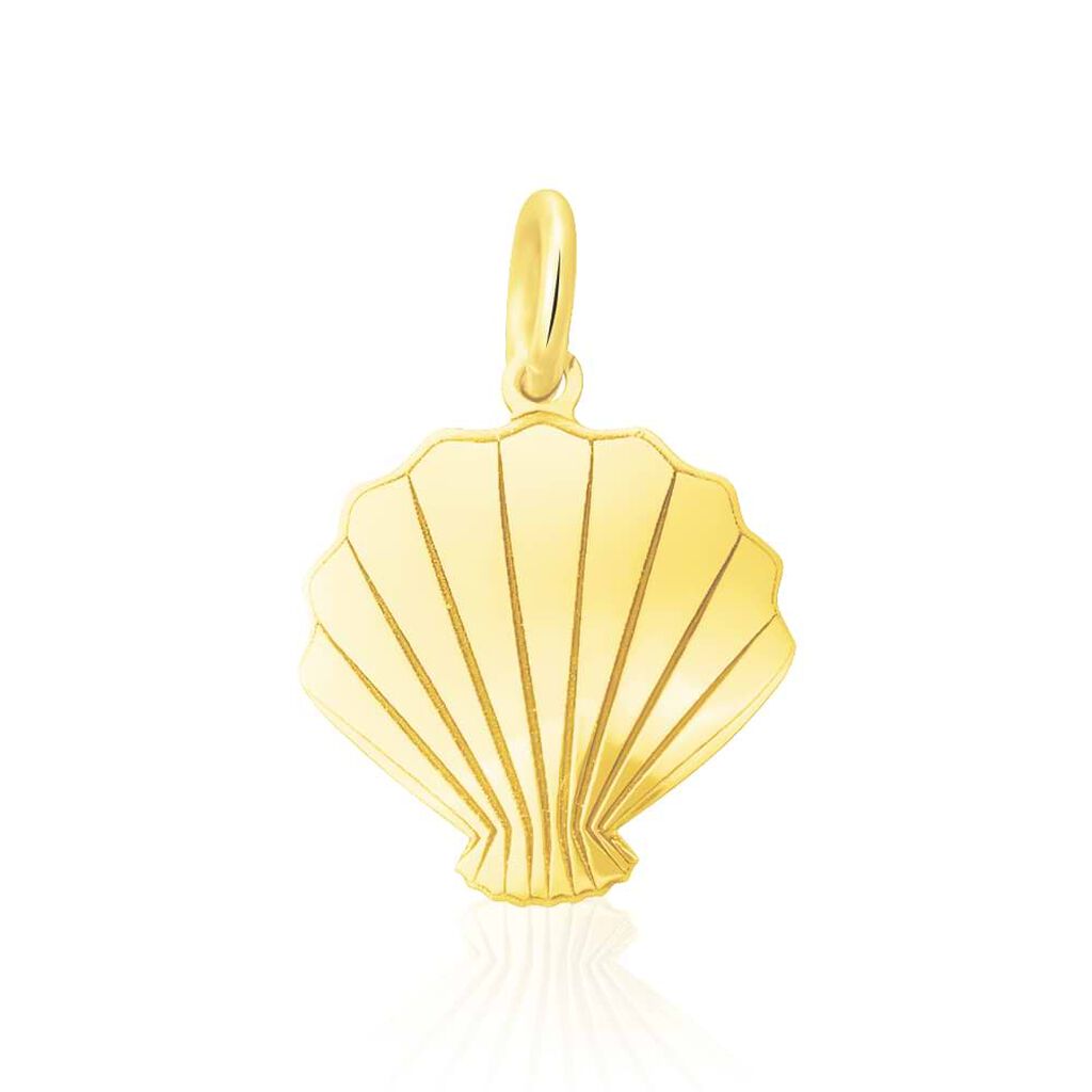 Ciondolo in oro giallo con simbolo conchiglia