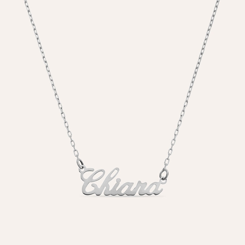 Collana Chiara Gold Names Oro Bianco - Collane Unisex | Stroili