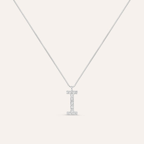 Collana Diamond Letters Oro Bianco Diamante - Collane Donna | Stroili