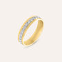 Fede Classica Diamantata 4.5 mm Oro Bicolore