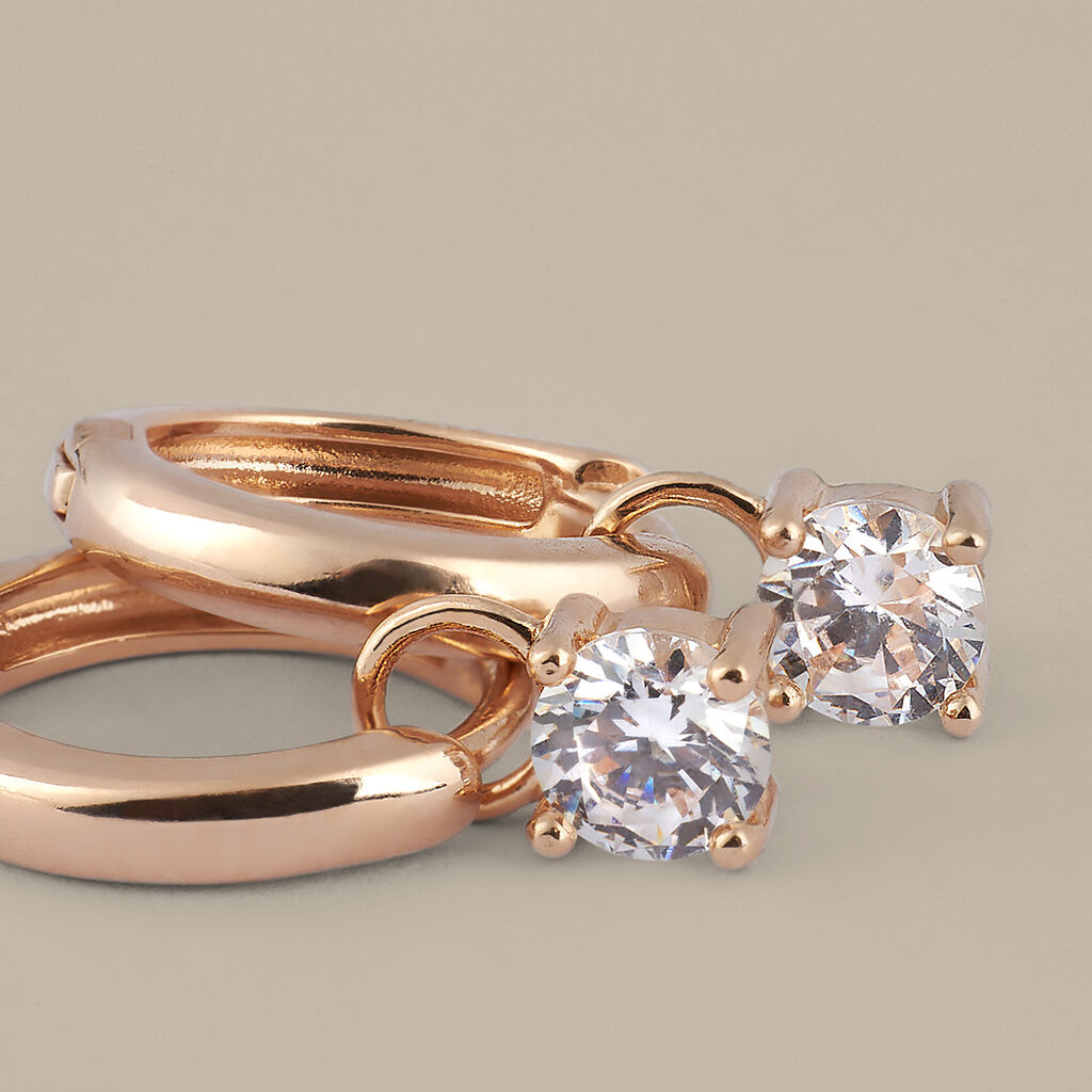 Orecchini A Cerchio Punto Luce Golden Dream Placcato Oro Giallo Cubic Zirconia - Orecchini a Cerchio Donna | Stroili