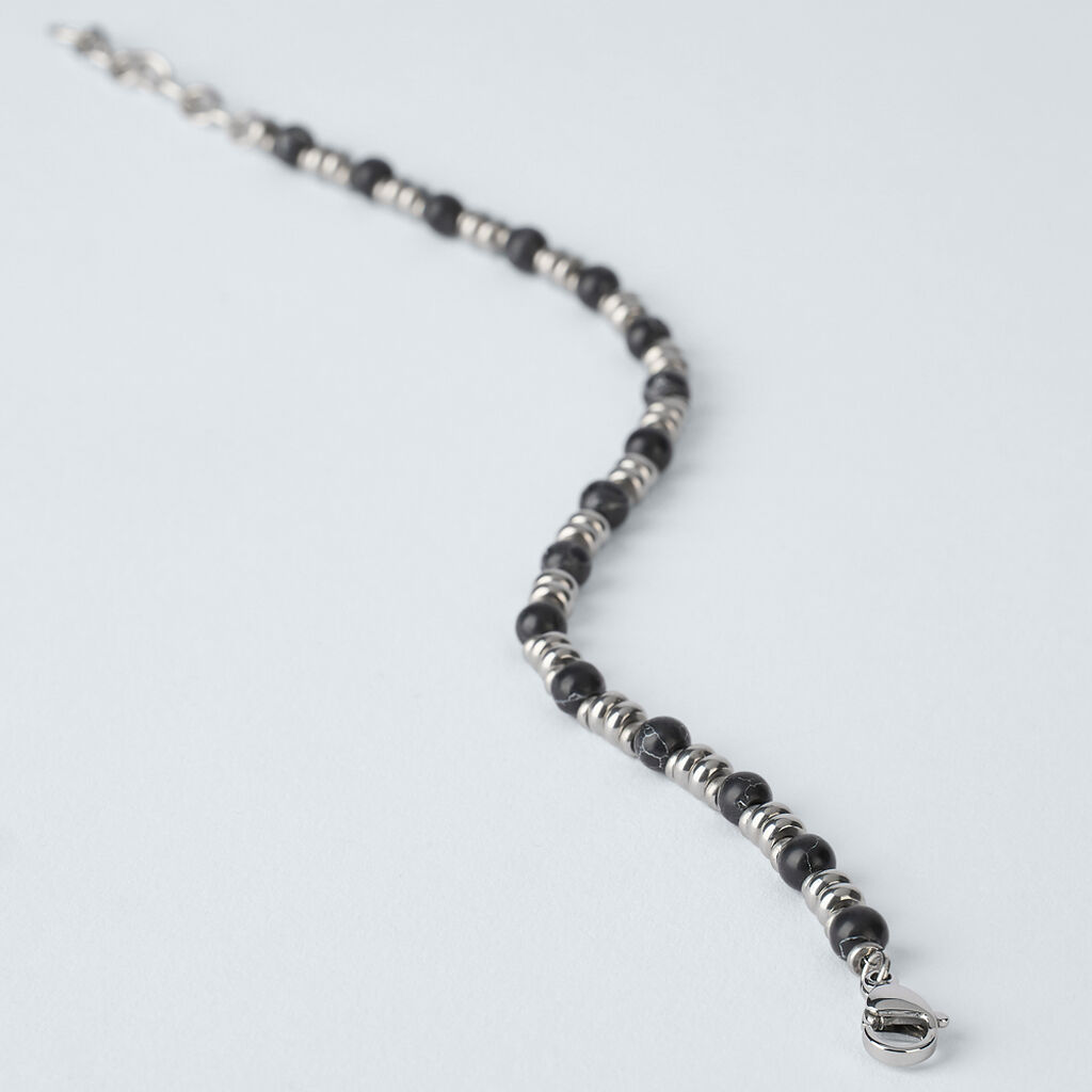 Bracciale Man Code Acciaio Onice