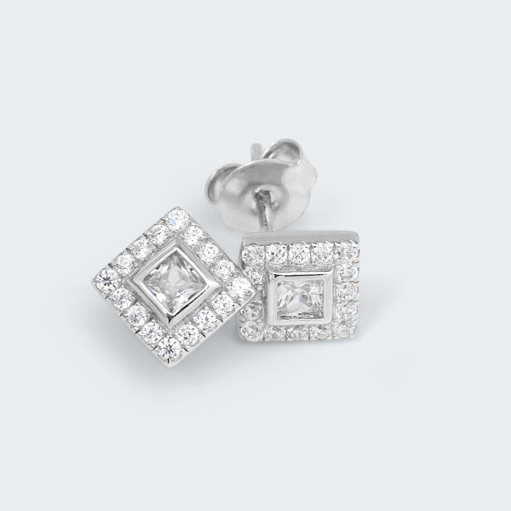 Orecchini Lobo Punto Luce Silver Elegance Argento Rodiato Cubic Zirconia - Orecchini a Lobo Donna | Stroili
