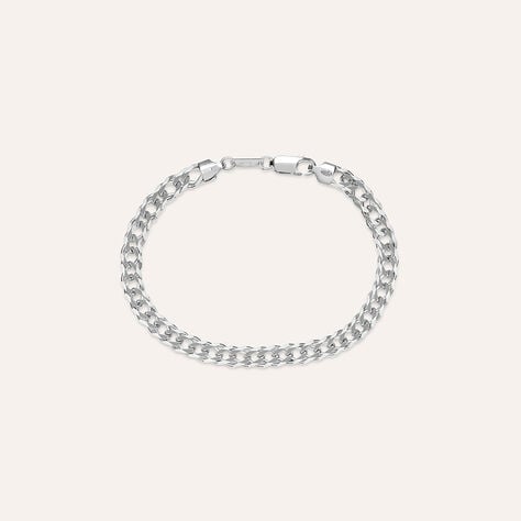 Bracciale Catena Gentleman Argento Rodiato - Bracciali Uomo | Stroili