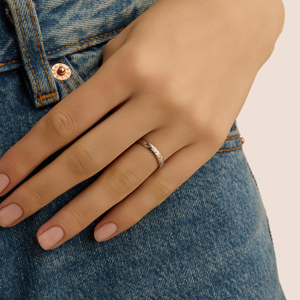 Fede Classica Diamantata 3 mm Oro Bianco