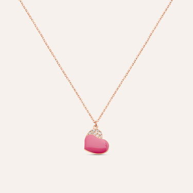 Collana Lady Sweet Acciaio Rosa Cristallo