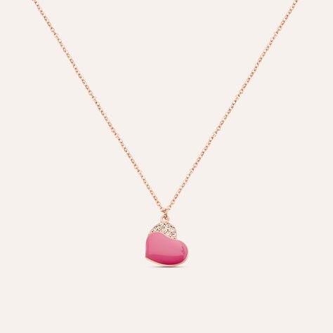 Collana Lady Sweet Acciaio Rosa Cristallo - Collane Donna | Stroili