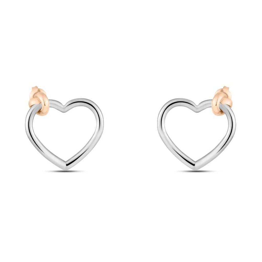 Orecchini Pendenti Lady Code Acciaio Bicolore Bianco / Rosa - Orecchini Pendenti Donna | Stroili