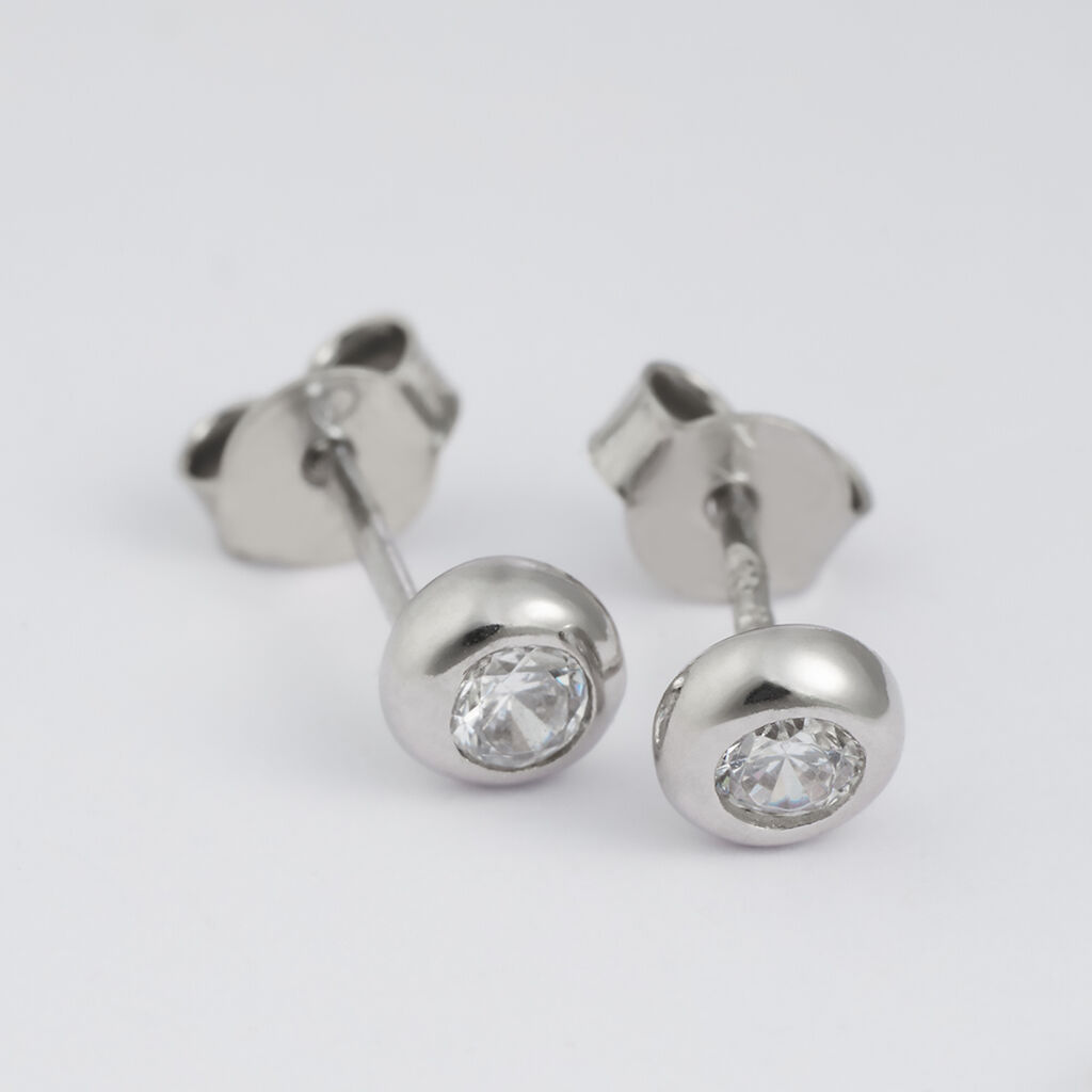 Orecchini Lobo Punto Luce Silver Elegance Argento Rodiato Cubic Zirconia - Orecchini a Lobo Donna | Stroili
