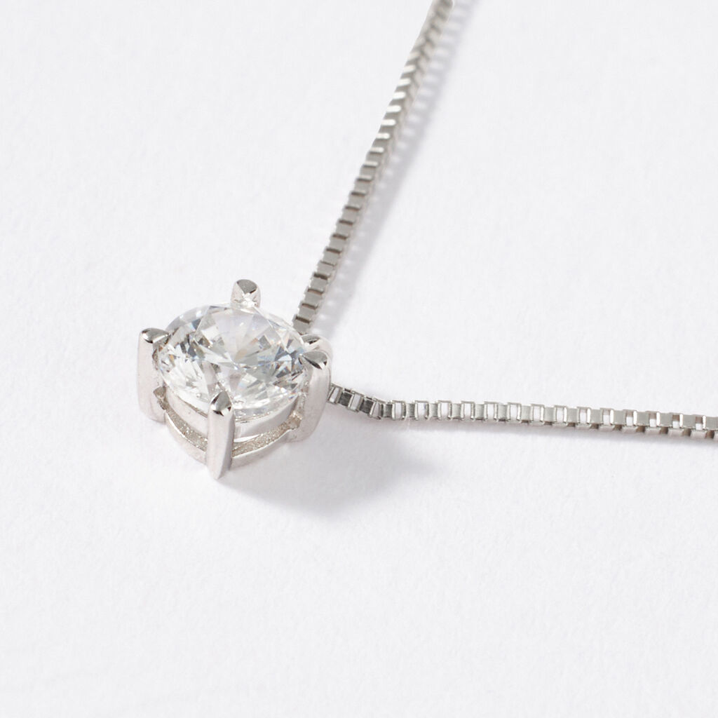 Collana Punto Luce Claire Oro Bianco Cubic Zirconia - Collane Punto Luce Donna | Stroili