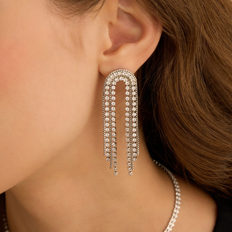 Orecchini Pendenti Romantic Shine Ottone Cristallo - Orecchini Pendenti Donna | Stroili