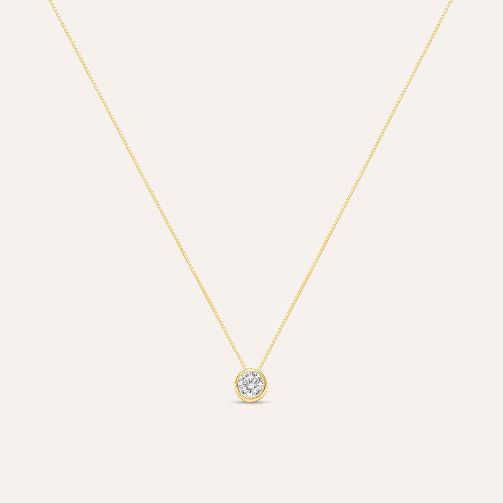 Collana Punto Luce Claire Oro Giallo Cubic Zirconia