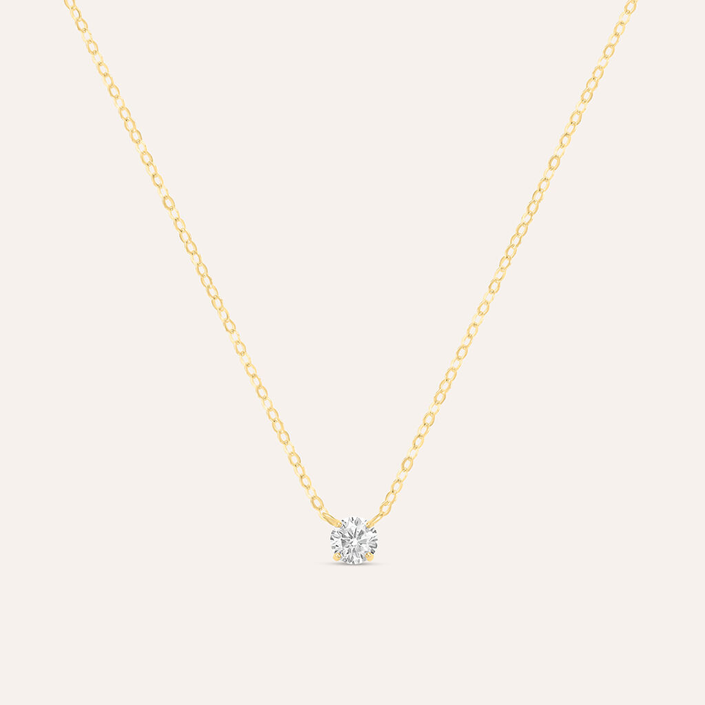 Collana Punto Luce Claire Oro Giallo Cubic Zirconia