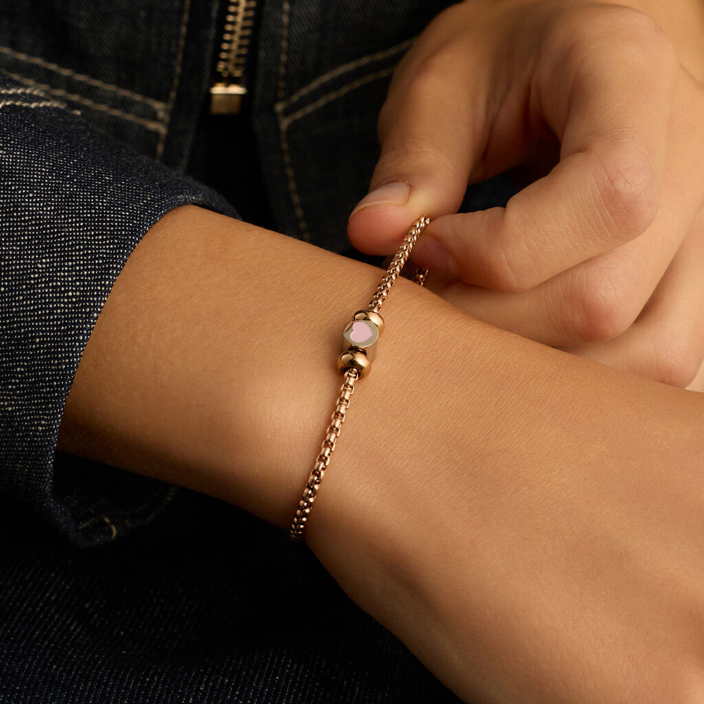 Charm Essential Code Acciaio Rosa