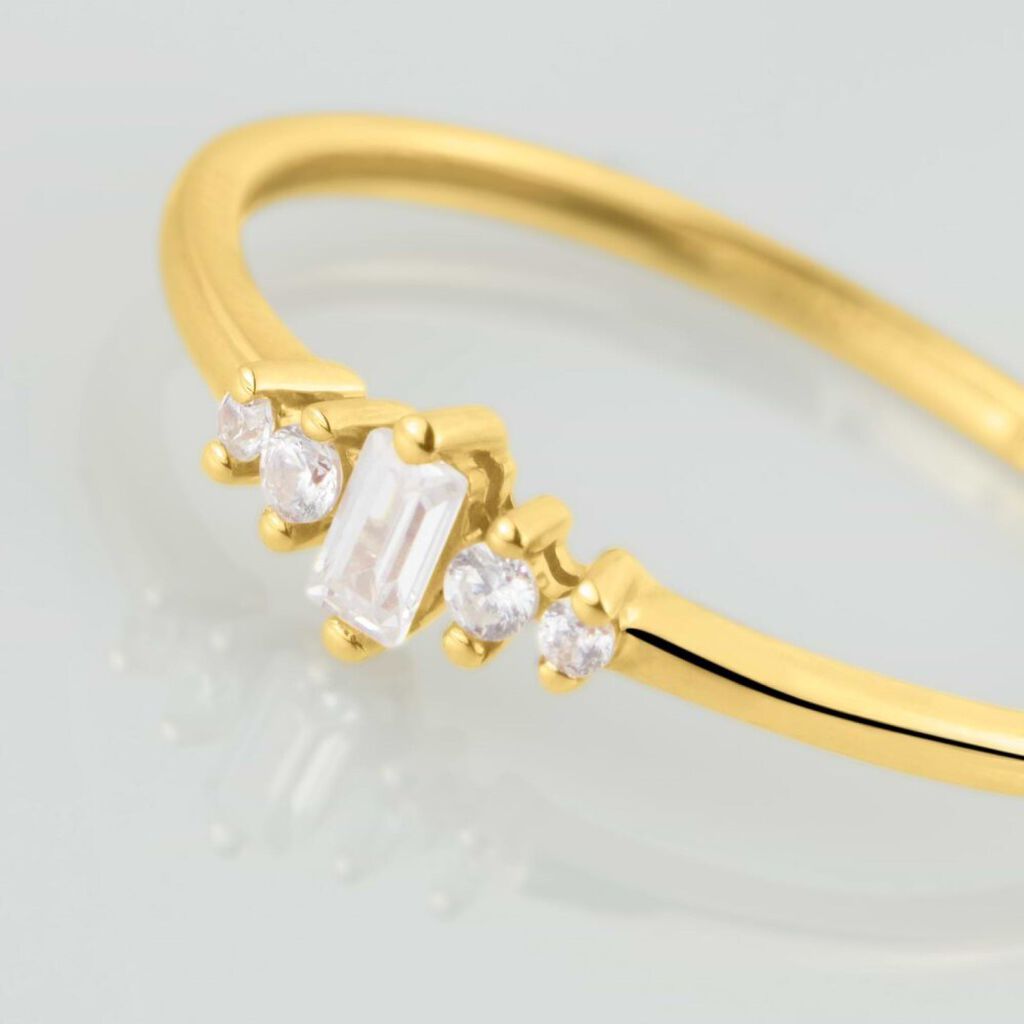 Anello Fantasia Claire Oro Giallo Cubic Zirconia